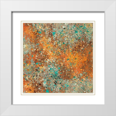 Patina III White Modern Wood Framed Art Print with Double Matting by Wiley, Marta