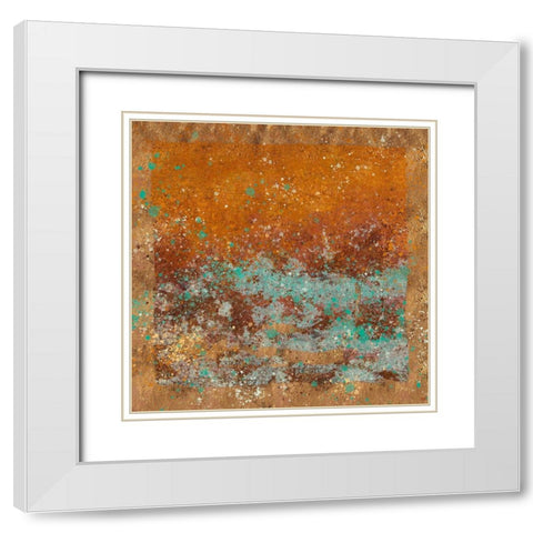 Patina IIII White Modern Wood Framed Art Print with Double Matting by Wiley, Marta