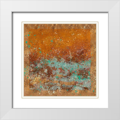 Patina IIII White Modern Wood Framed Art Print with Double Matting by Wiley, Marta