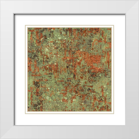 Patina V White Modern Wood Framed Art Print with Double Matting by Wiley, Marta