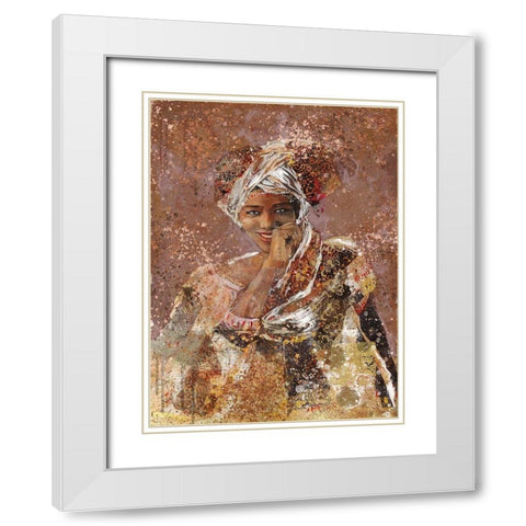 Sepia African Dreams White Modern Wood Framed Art Print with Double Matting by Wiley, Marta