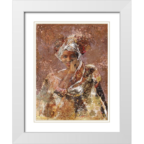 Sepia African Dreams White Modern Wood Framed Art Print with Double Matting by Wiley, Marta