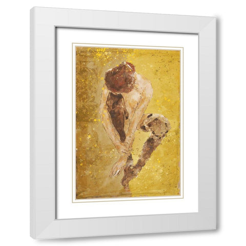 Yellow Repose White Modern Wood Framed Art Print with Double Matting by Wiley, Marta