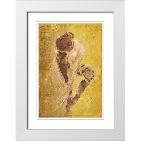 Yellow Repose White Modern Wood Framed Art Print with Double Matting by Wiley, Marta