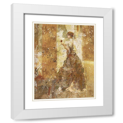 Wine I White Modern Wood Framed Art Print with Double Matting by Wiley, Marta