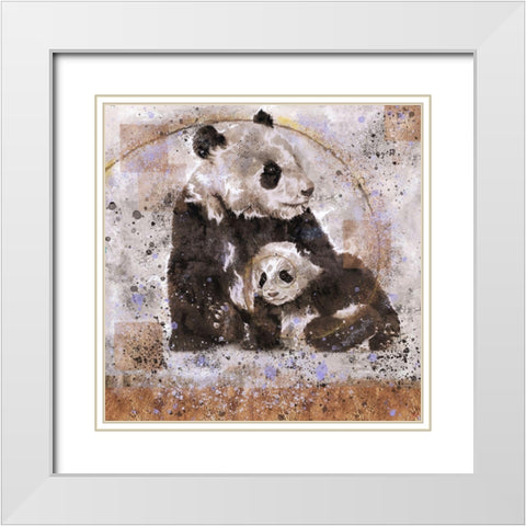 Fibonacci Panda I White Modern Wood Framed Art Print with Double Matting by Wiley, Marta