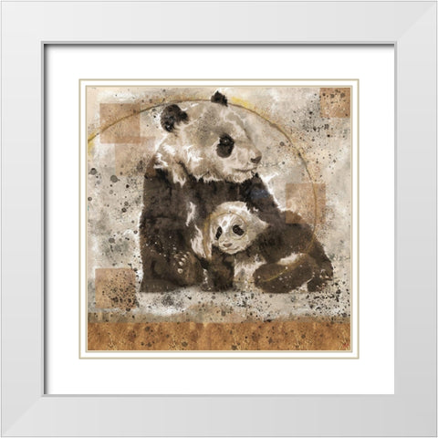 Fibonacci Panda III White Modern Wood Framed Art Print with Double Matting by Wiley, Marta