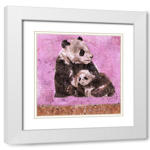 Fibonacci Panda IIII White Modern Wood Framed Art Print with Double Matting by Wiley, Marta