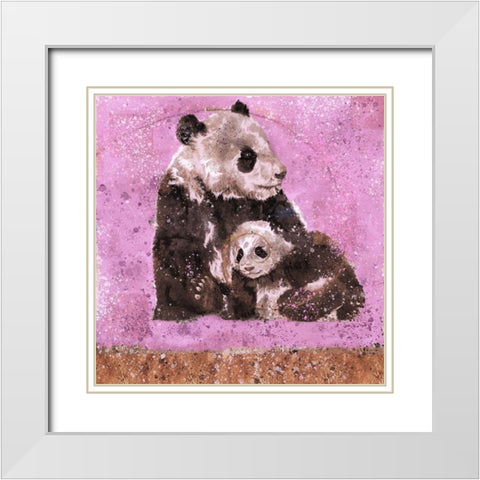 Fibonacci Panda IIII White Modern Wood Framed Art Print with Double Matting by Wiley, Marta