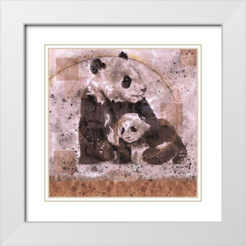 Fibonacci Panda V White Modern Wood Framed Art Print with Double Matting by Wiley, Marta