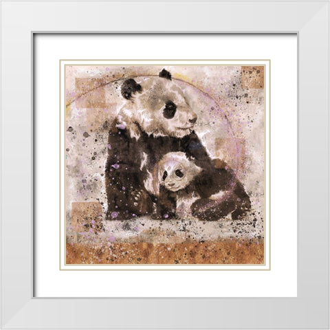 Fibonacci Panda VI White Modern Wood Framed Art Print with Double Matting by Wiley, Marta