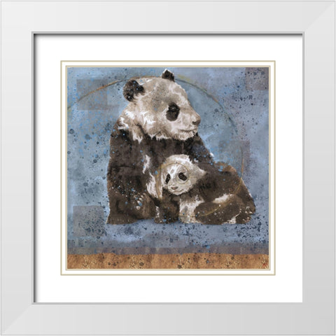 Fibonacci Panda VII White Modern Wood Framed Art Print with Double Matting by Wiley, Marta