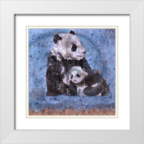 Fibonacci Panda VIII White Modern Wood Framed Art Print with Double Matting by Wiley, Marta