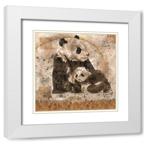 Fibonacci Panda VIIII White Modern Wood Framed Art Print with Double Matting by Wiley, Marta