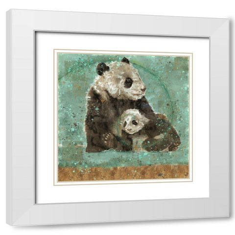 Fibonacci Panda X White Modern Wood Framed Art Print with Double Matting by Wiley, Marta