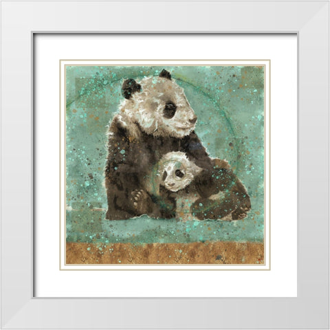 Fibonacci Panda X White Modern Wood Framed Art Print with Double Matting by Wiley, Marta