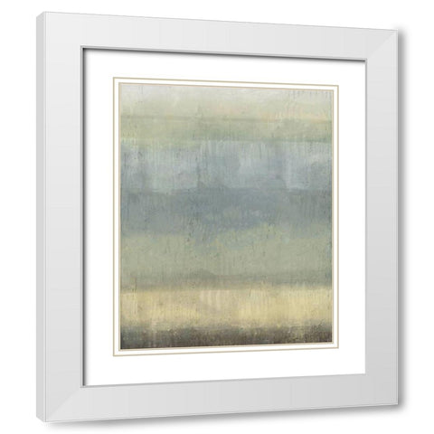 Soft Abstract White Modern Wood Framed Art Print with Double Matting by Wiley, Marta