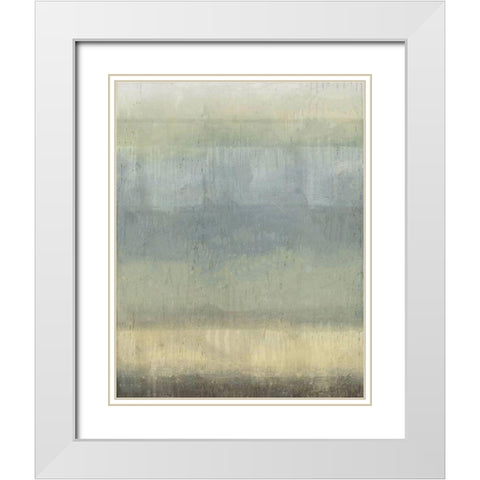 Soft Abstract White Modern Wood Framed Art Print with Double Matting by Wiley, Marta