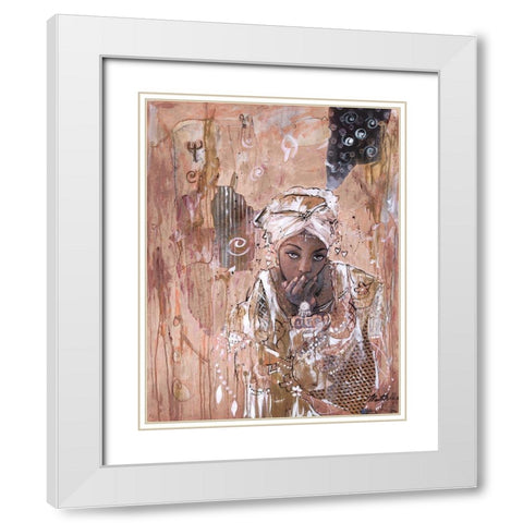 Secrets Kept White Modern Wood Framed Art Print with Double Matting by Wiley, Marta