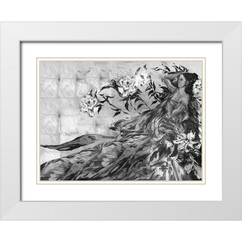 India Ink Sketch White Modern Wood Framed Art Print with Double Matting by Wiley, Marta