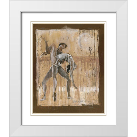 Dancer III White Modern Wood Framed Art Print with Double Matting by Wiley, Marta