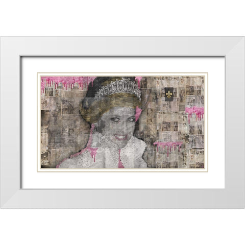 Diana II White Modern Wood Framed Art Print with Double Matting by Wiley, Marta