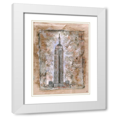 Cityscape IIII White Modern Wood Framed Art Print with Double Matting by Wiley, Marta