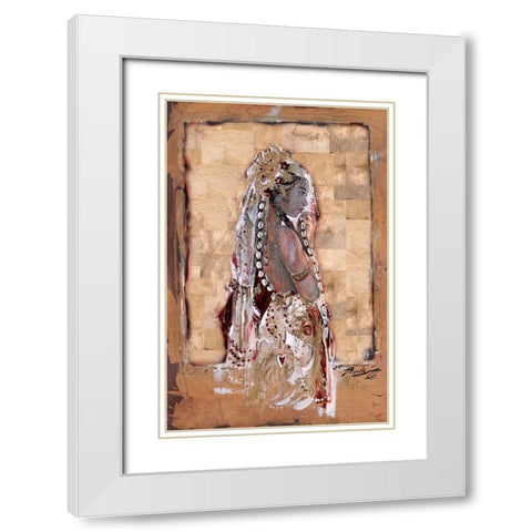 Golden Princess White Modern Wood Framed Art Print with Double Matting by Wiley, Marta