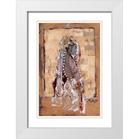 Golden Princess White Modern Wood Framed Art Print with Double Matting by Wiley, Marta