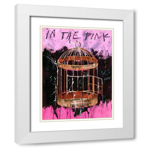 IN THE PINK White Modern Wood Framed Art Print with Double Matting by Wiley, Marta