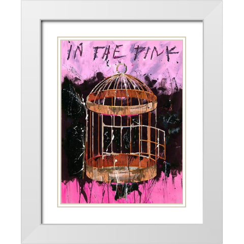 IN THE PINK White Modern Wood Framed Art Print with Double Matting by Wiley, Marta