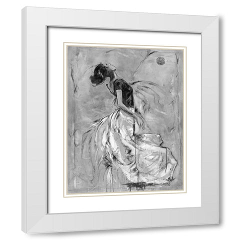 Living The Dream BandW White Modern Wood Framed Art Print with Double Matting by Wiley, Marta