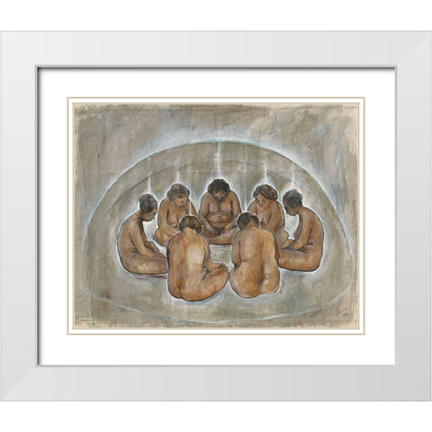 Dome White Modern Wood Framed Art Print with Double Matting by Wiley, Marta
