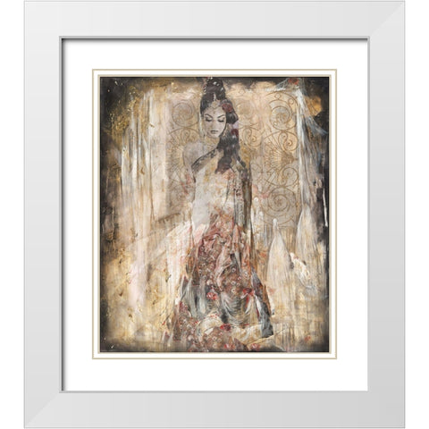 India I White Modern Wood Framed Art Print with Double Matting by Wiley, Marta