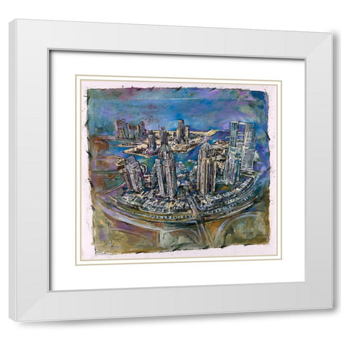 Dubai III White Modern Wood Framed Art Print with Double Matting by Wiley, Marta