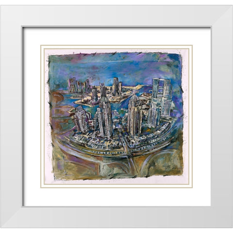 Dubai III White Modern Wood Framed Art Print with Double Matting by Wiley, Marta
