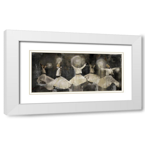Sufi Dancer Men II White Modern Wood Framed Art Print with Double Matting by Wiley, Marta