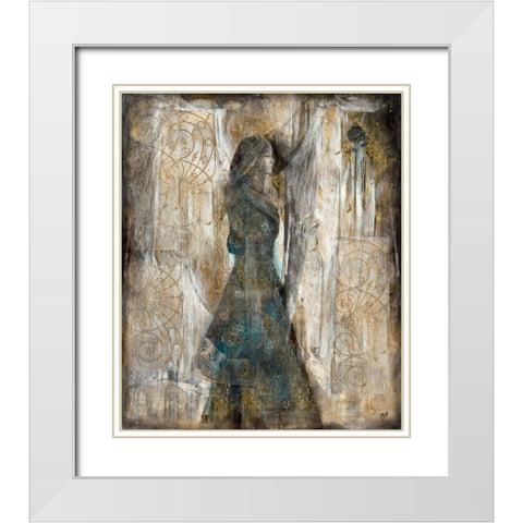 India II White Modern Wood Framed Art Print with Double Matting by Wiley, Marta