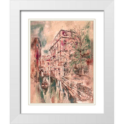 Sepia Italy White Modern Wood Framed Art Print with Double Matting by Wiley, Marta