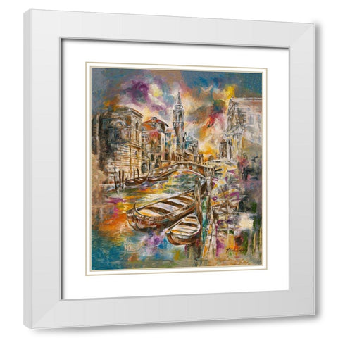Italy, colorful White Modern Wood Framed Art Print with Double Matting by Wiley, Marta