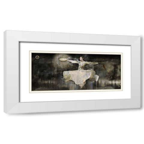 Sufi Dancer White Modern Wood Framed Art Print with Double Matting by Wiley, Marta