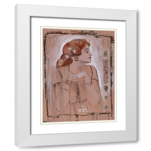 Poetry III White Modern Wood Framed Art Print with Double Matting by Wiley, Marta