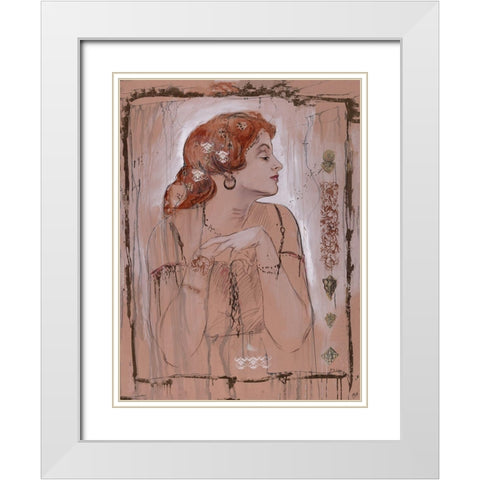 Poetry III White Modern Wood Framed Art Print with Double Matting by Wiley, Marta