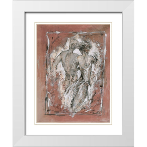 Lovers III White Modern Wood Framed Art Print with Double Matting by Wiley, Marta