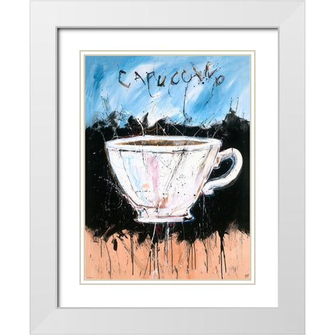 Cappuccino White Modern Wood Framed Art Print with Double Matting by Wiley, Marta