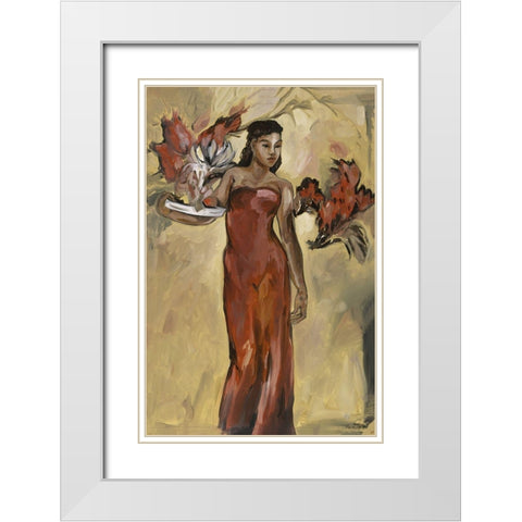 Island Beauty  White Modern Wood Framed Art Print with Double Matting by Wiley, Marta