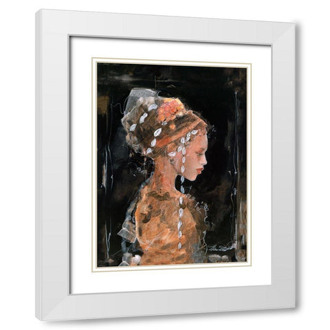 African Shells VI White Modern Wood Framed Art Print with Double Matting by Wiley, Marta