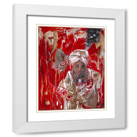 African Dream White Modern Wood Framed Art Print with Double Matting by Wiley, Marta