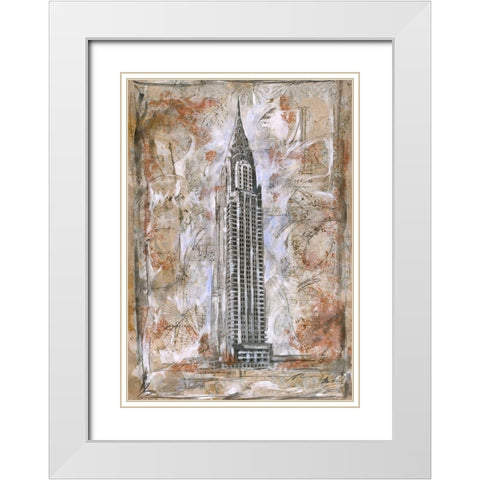 City Scape II White Modern Wood Framed Art Print with Double Matting by Wiley, Marta