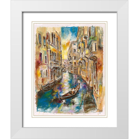 Venice III White Modern Wood Framed Art Print with Double Matting by Wiley, Marta